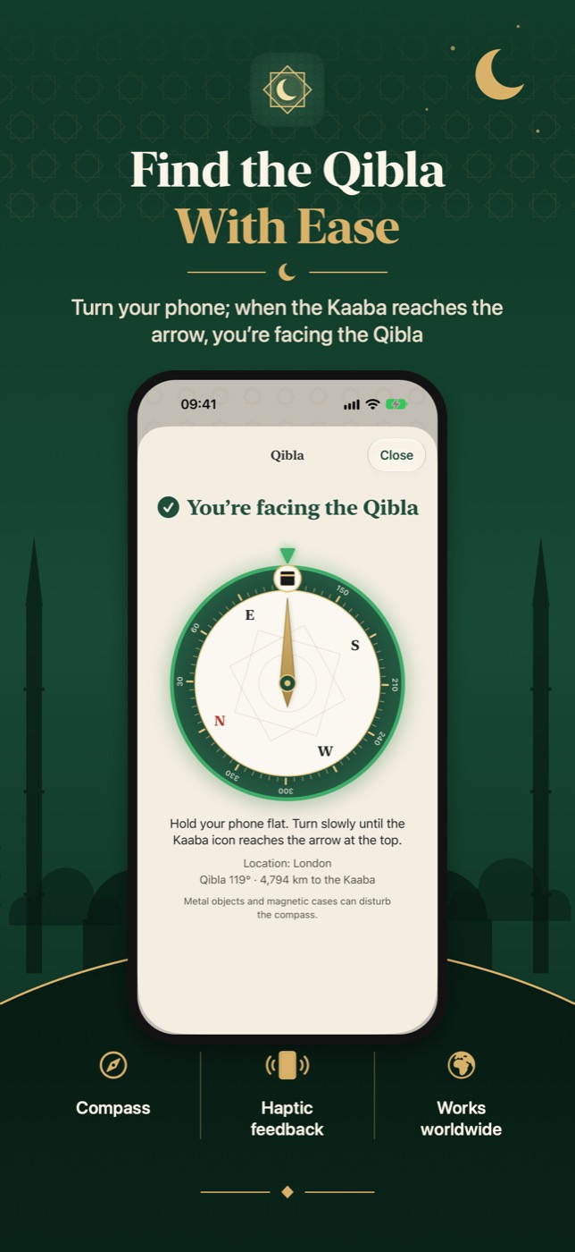 Bismillah screenshot: Qibla